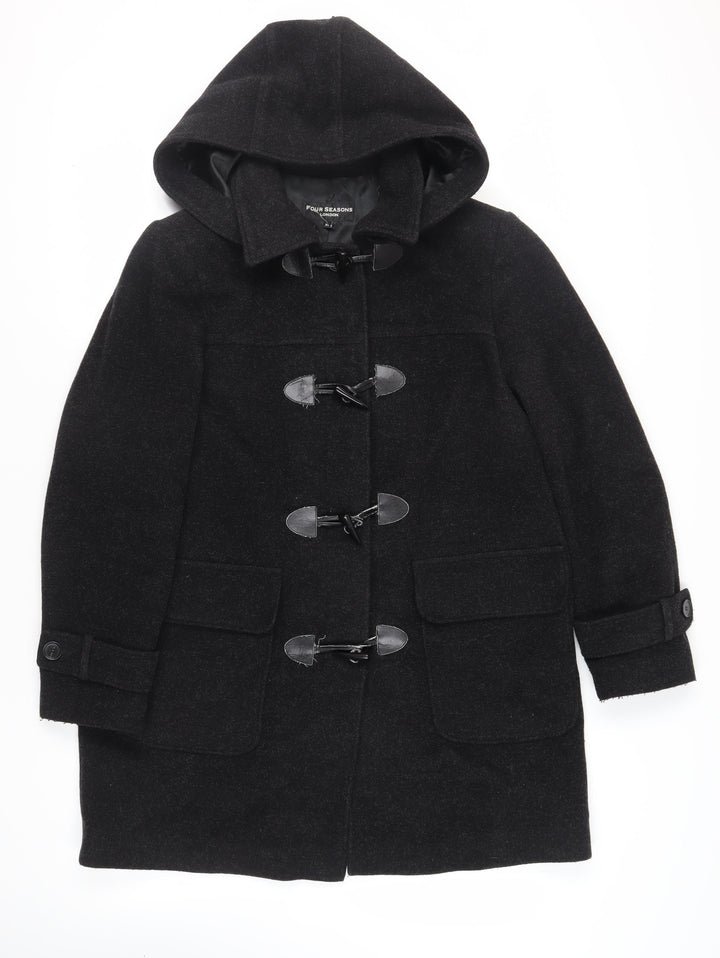 FOUR SEASONS Womens Grey Pea Coat Coat Size XL Toggle