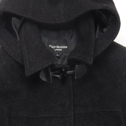 FOUR SEASONS Womens Grey Pea Coat Coat Size XL Toggle