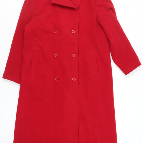 Paul Separates Womens Red Overcoat Coat Size 14 Button