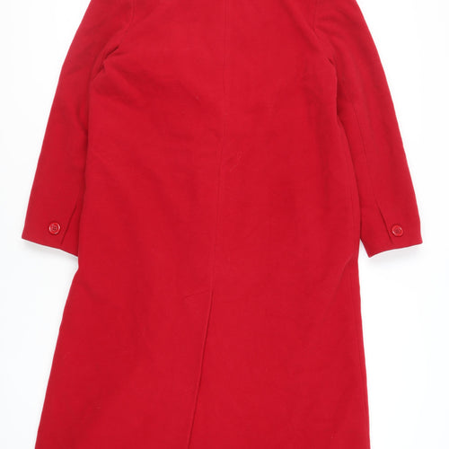 Paul Separates Womens Red Overcoat Coat Size 14 Button