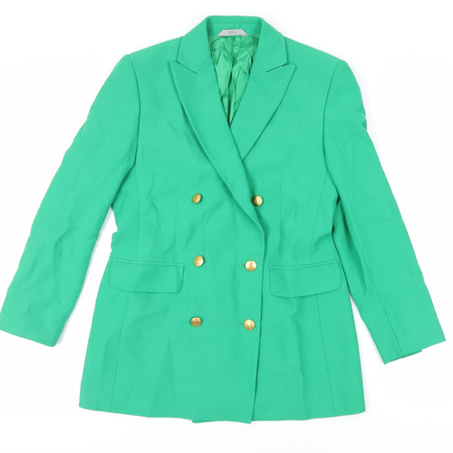 Marks and Spencer Womens Green Jacket Blazer Size 10 Button