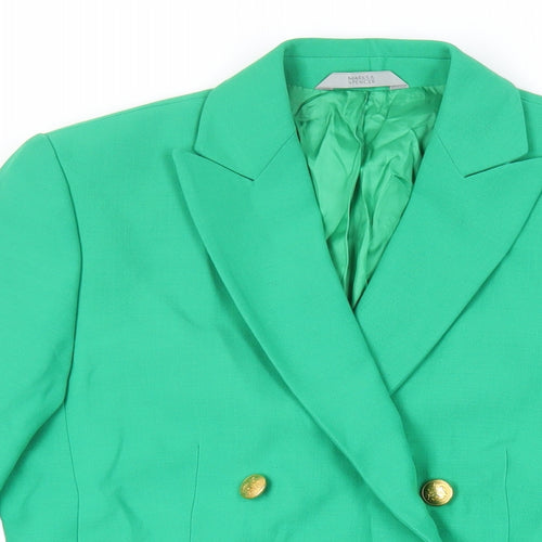 Marks and Spencer Womens Green Jacket Blazer Size 10 Button