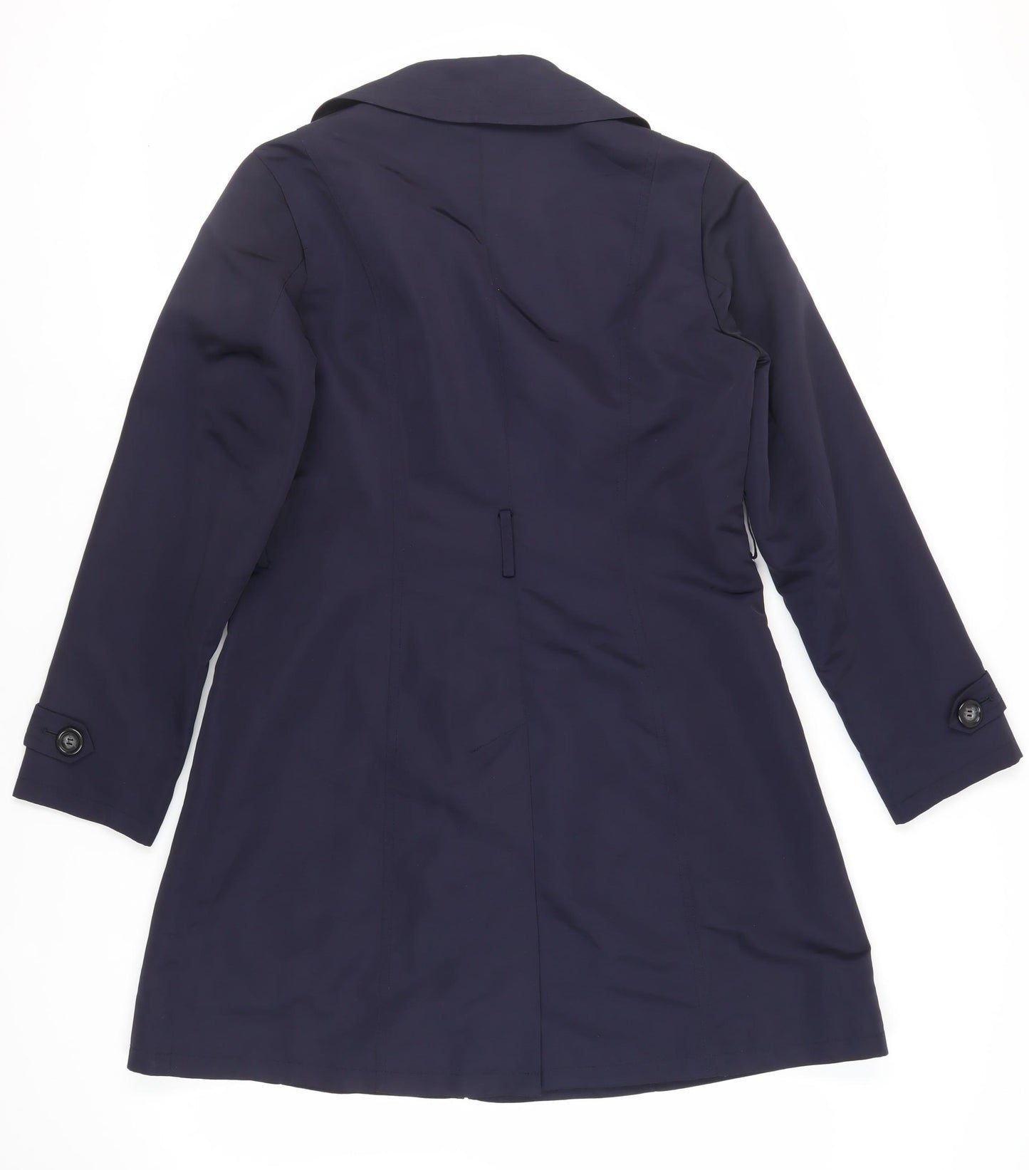 Marks and Spencer Womens Blue Pea Coat Coat Size 12 Button