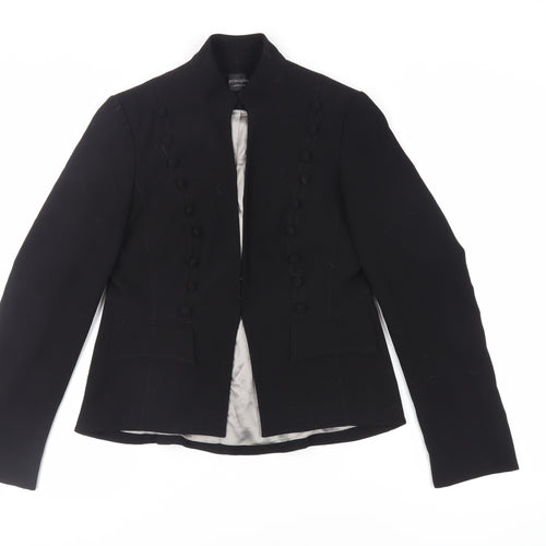 Principles Womens Black Jacket Blazer Size 12 Hook & Eye