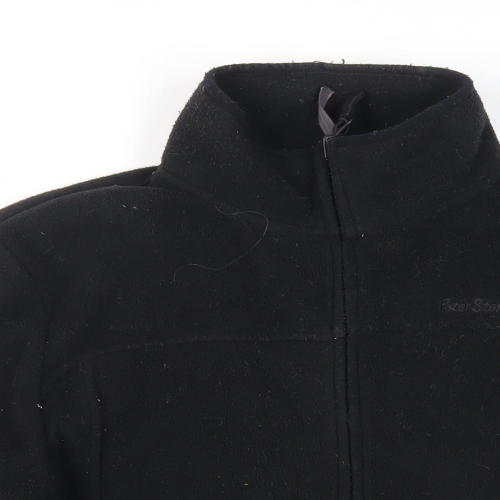 Peter Storm Mens Black Jacket Size L Zip - Logo Zipped Pockets