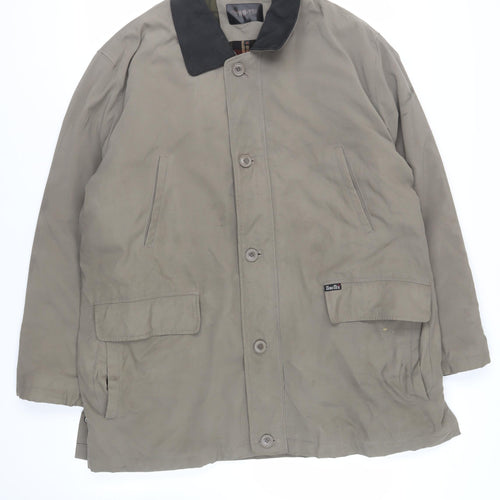 Douglas Mens Brown Pea Coat Coat Size 46 Button