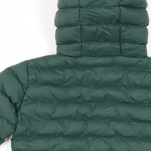 Mountain Warehouse Boys Green Quilted Jacket Size 5-6 Years Zip - Logo Hooded