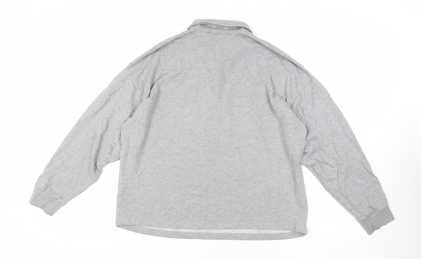 ASOS Womens Grey Cotton Pullover Sweatshirt Size 10 Zip