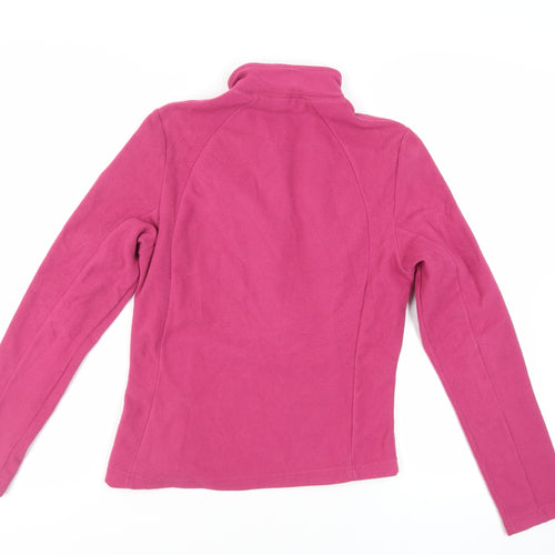 DECATHLON Womens Pink Polyester Pullover Sweatshirt Size S Zip