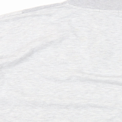 Boohoo Womens Grey Cotton Pullover Sweatshirt Size 12 Zip