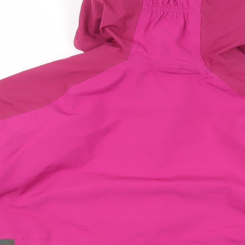 Regatta Girls Purple Windbreaker Jacket Size 13 Years Zip - Hooded Zipped Pockets Technical Outdoors