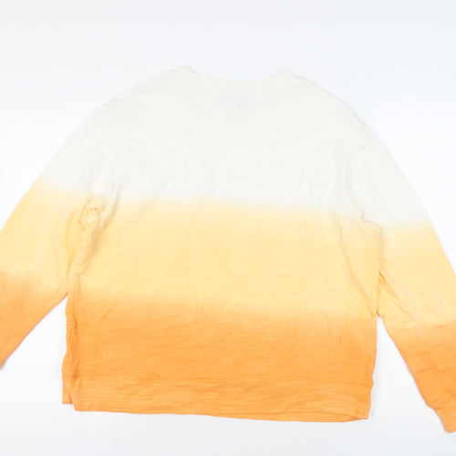 Marks and Spencer Womens Orange Cotton Pullover Sweatshirt Size M Pullover - Ombre