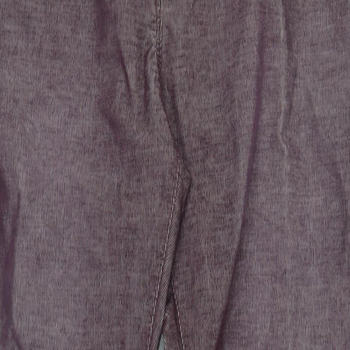 NEXT Womens Purple Cotton Trousers Size 20 L34 in Regular Zip - Long Lenght