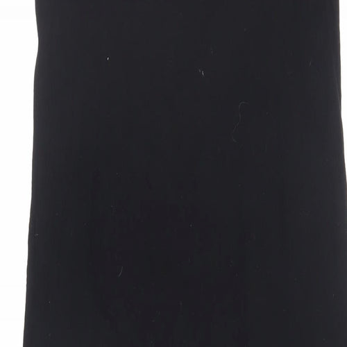 Marks and Spencer Womens Black Viscose Maxi Size 10 Scoop Neck Pullover