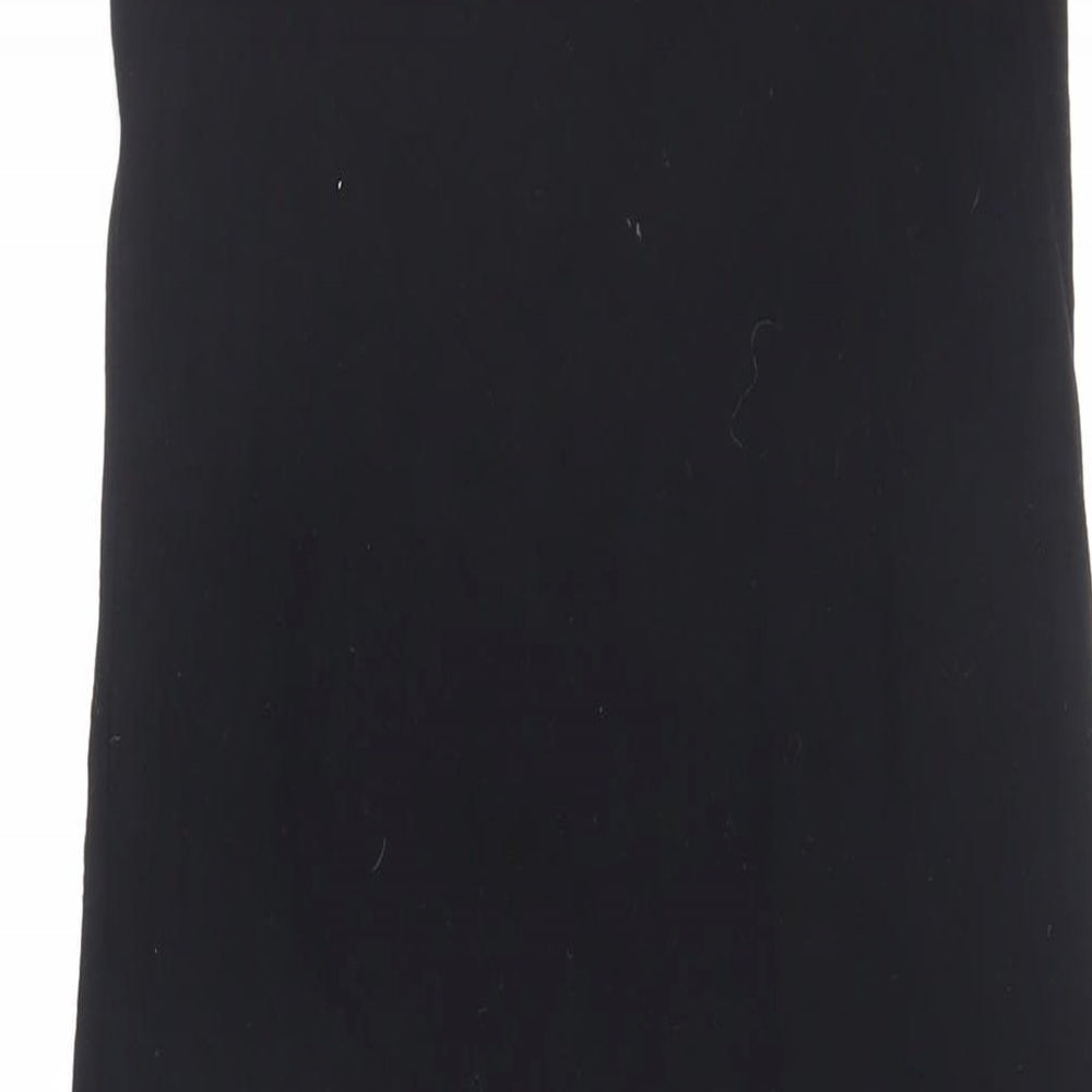 Marks and Spencer Womens Black Viscose Maxi Size 10 Scoop Neck Pullover