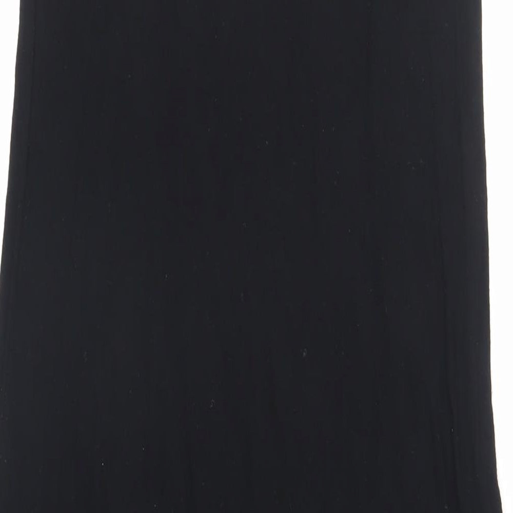 Marks and Spencer Womens Black Viscose Maxi Size 10 Scoop Neck Pullover