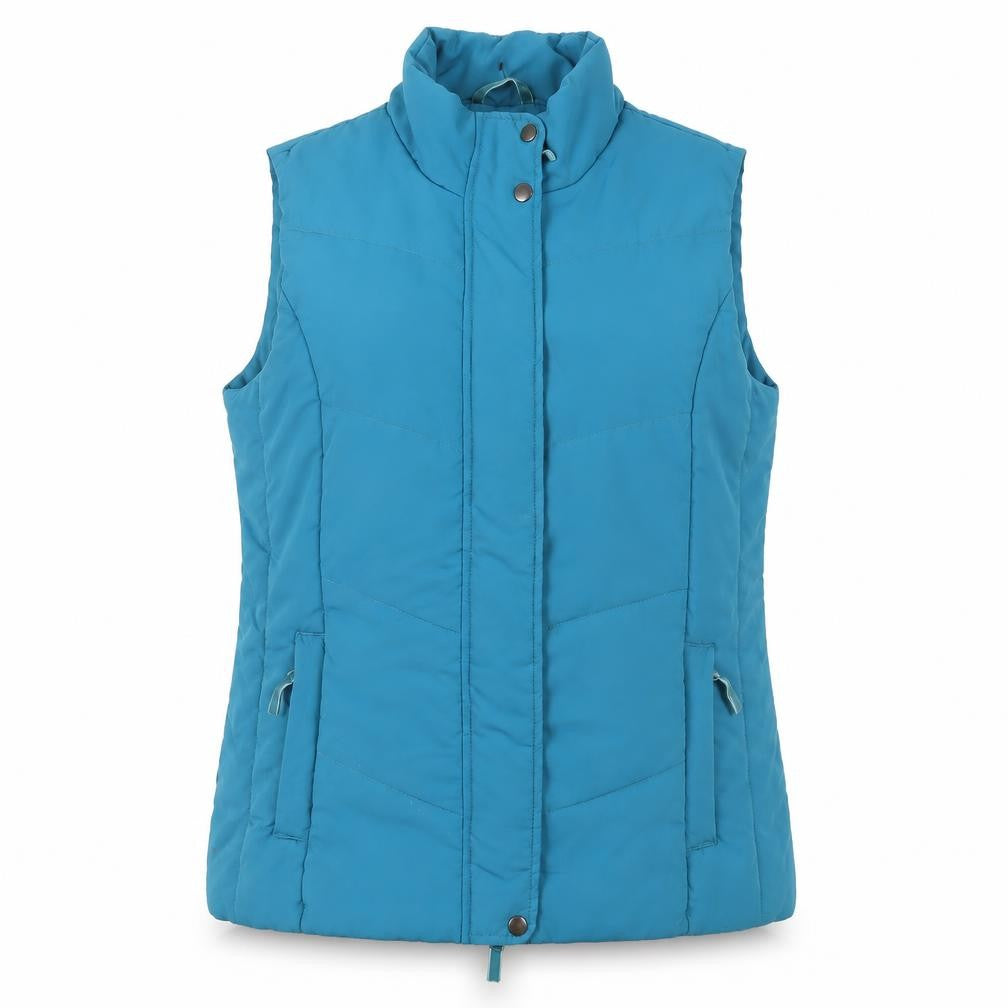Tayberry Womens Green Gilet Jacket Size M Zip - Zipped Pockets
