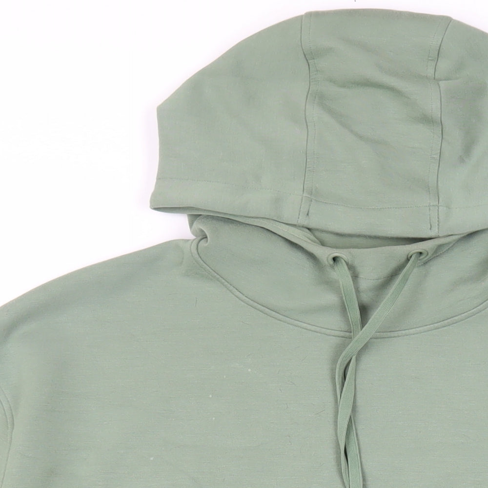 GOODMOVE Womens Green Cotton Pullover Hoodie Size 12 Pullover - Pockets