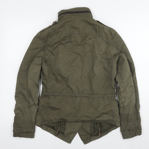 New Look Womens Green Parka Jacket Size 10 Zip
