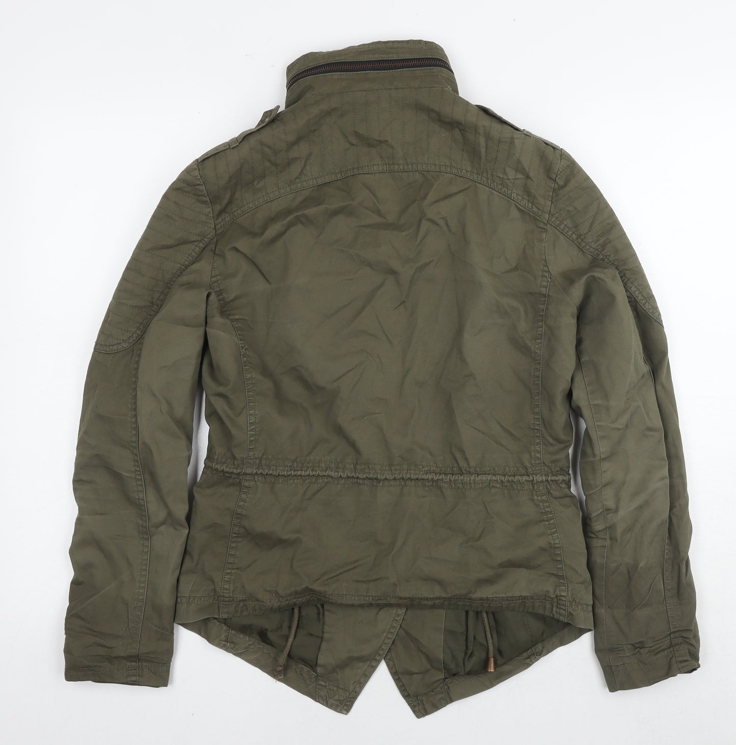 New Look Womens Green Parka Jacket Size 10 Zip