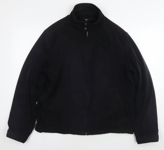 NEXT Mens Black Bomber Jacket Jacket Size L Zip