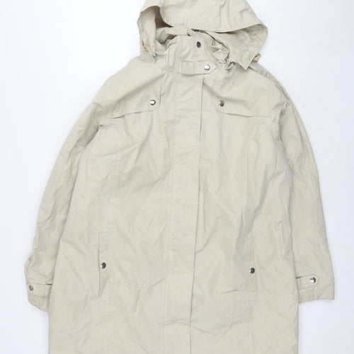 Being Casual Womens Beige Trench Coat Coat Size 18 Zip