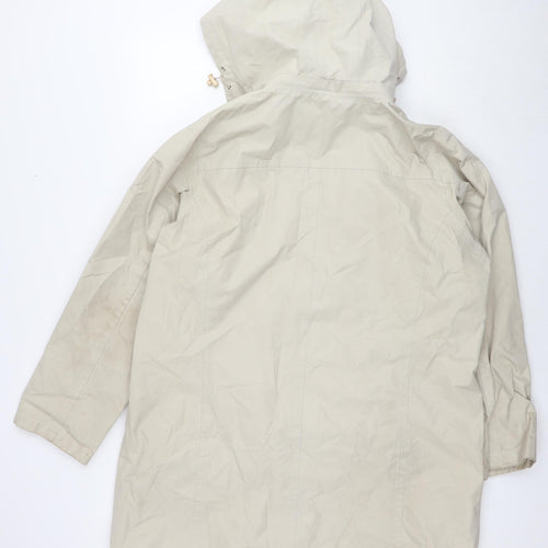 Being Casual Womens Beige Trench Coat Coat Size 18 Zip