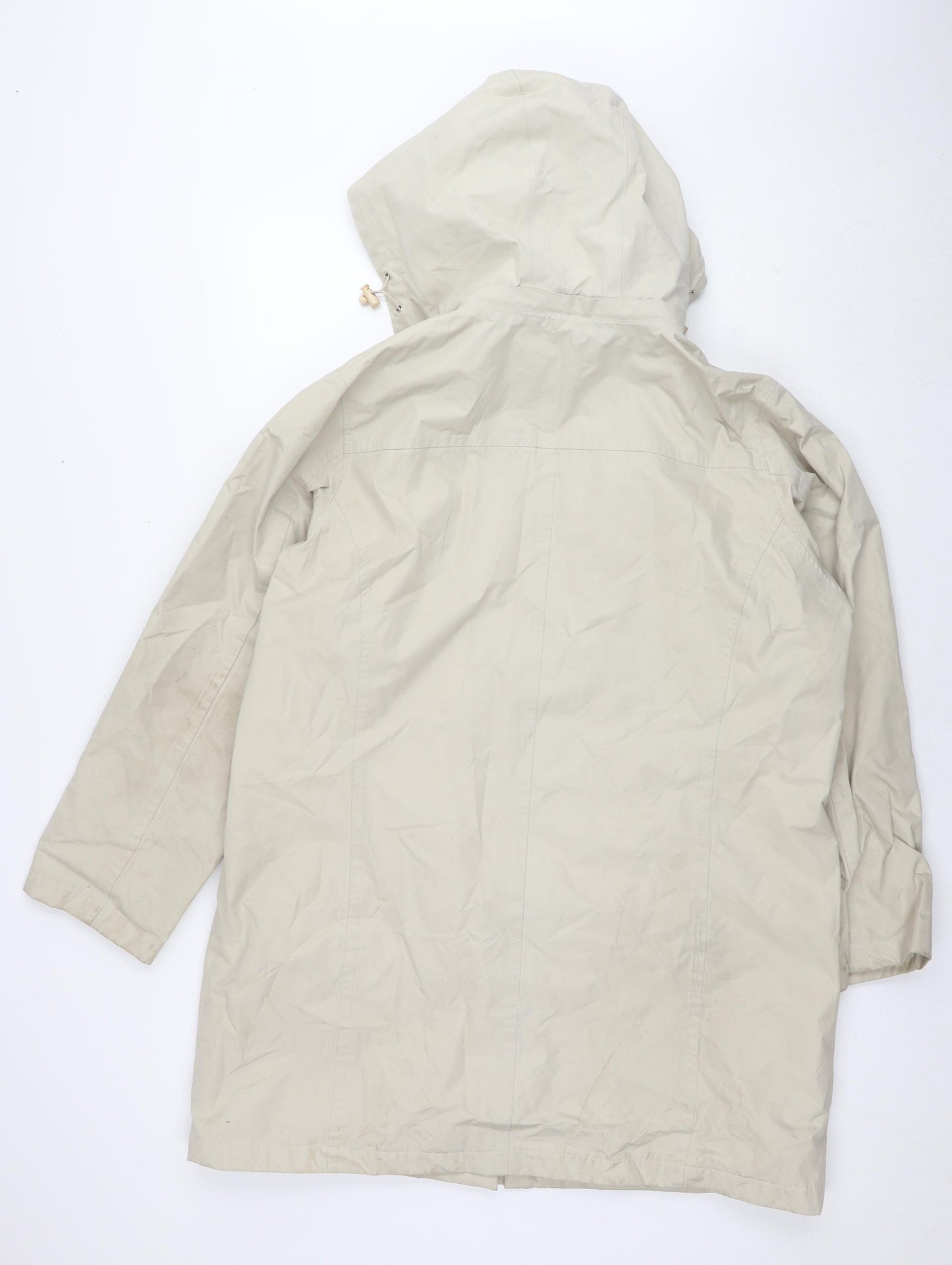 Being Casual Womens Beige Trench Coat Coat Size 18 Zip
