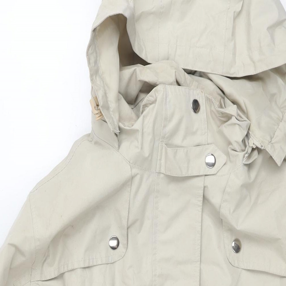 Being Casual Womens Beige Trench Coat Coat Size 18 Zip