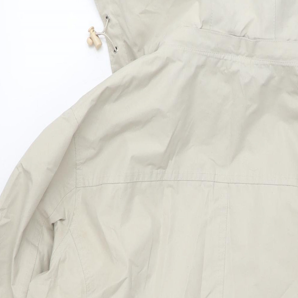 Being Casual Womens Beige Trench Coat Coat Size 18 Zip