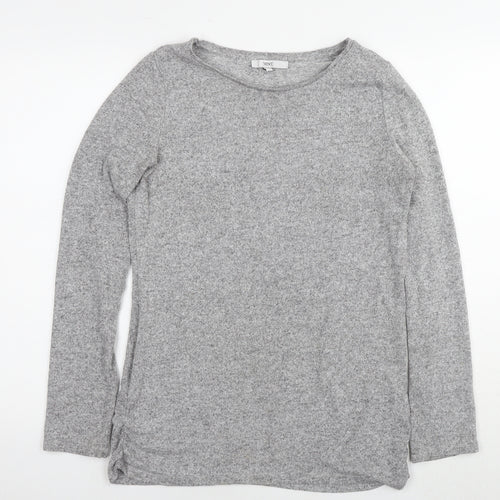 NEXT Womens Grey Round Neck Viscose Pullover Jumper Size 12