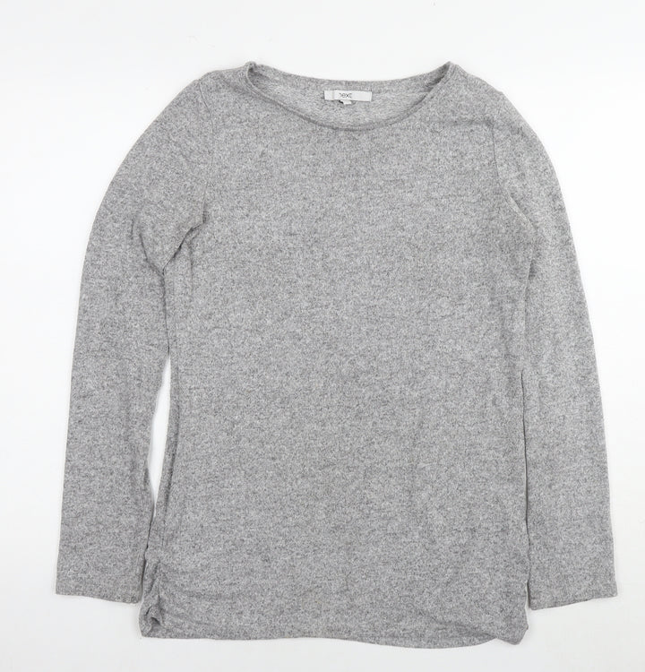 NEXT Womens Grey Round Neck Viscose Pullover Jumper Size 12