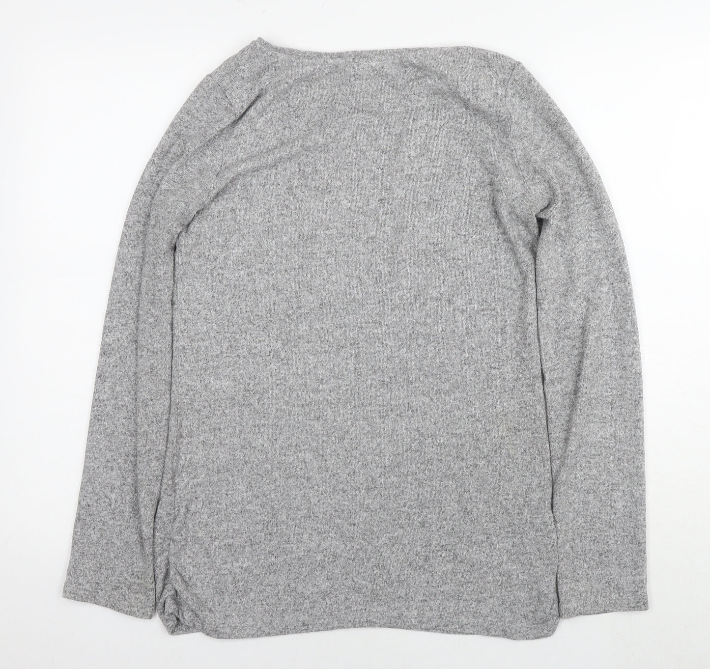 NEXT Womens Grey Round Neck Viscose Pullover Jumper Size 12