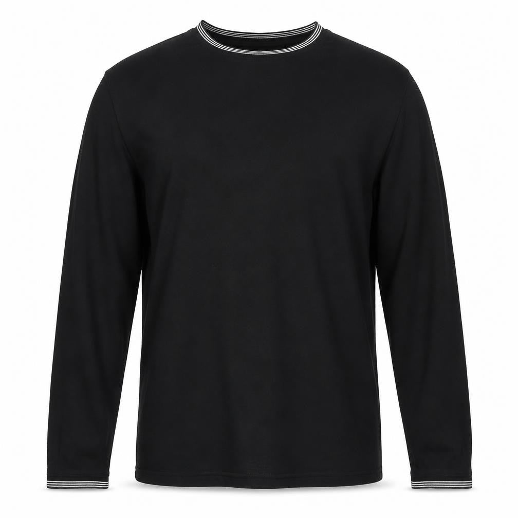 Front view of Topman men’s black cotton pullover sweatshirt, size L