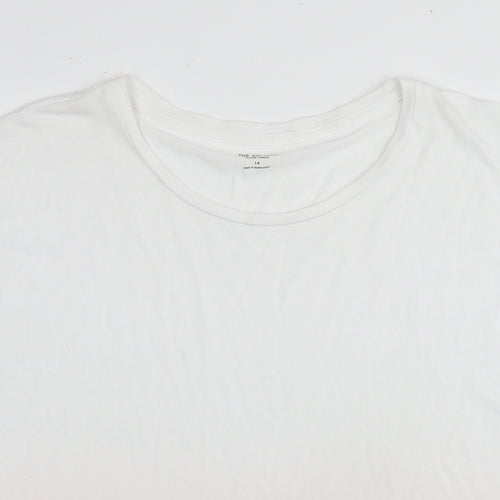 Marks and Spencer Womens Multicoloured Viscose Basic T-Shirt Size 14 Round Neck