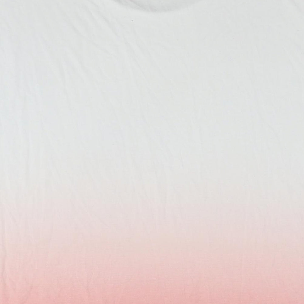 Marks and Spencer Womens Multicoloured Viscose Basic T-Shirt Size 14 Round Neck