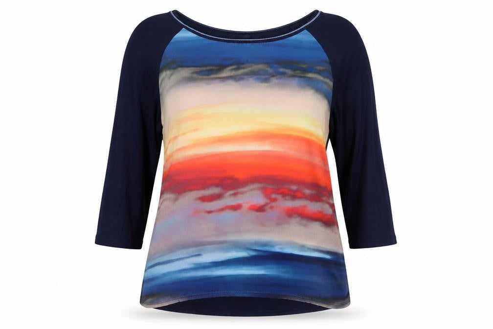 Edista Womens Multicoloured Polyester Basic T-Shirt Size XL Round Neck