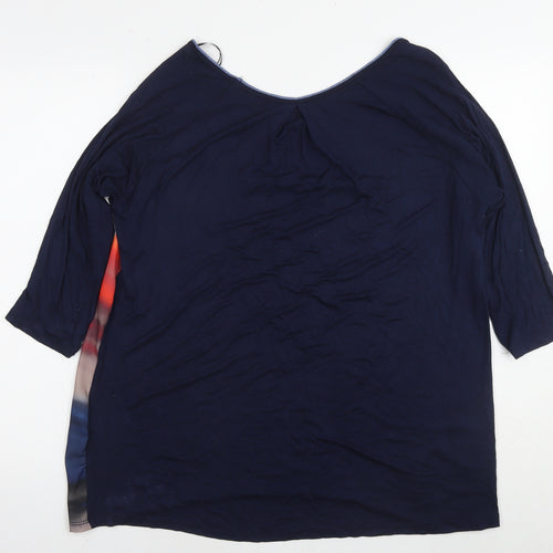Edista Womens Multicoloured Polyester Basic T-Shirt Size XL Round Neck