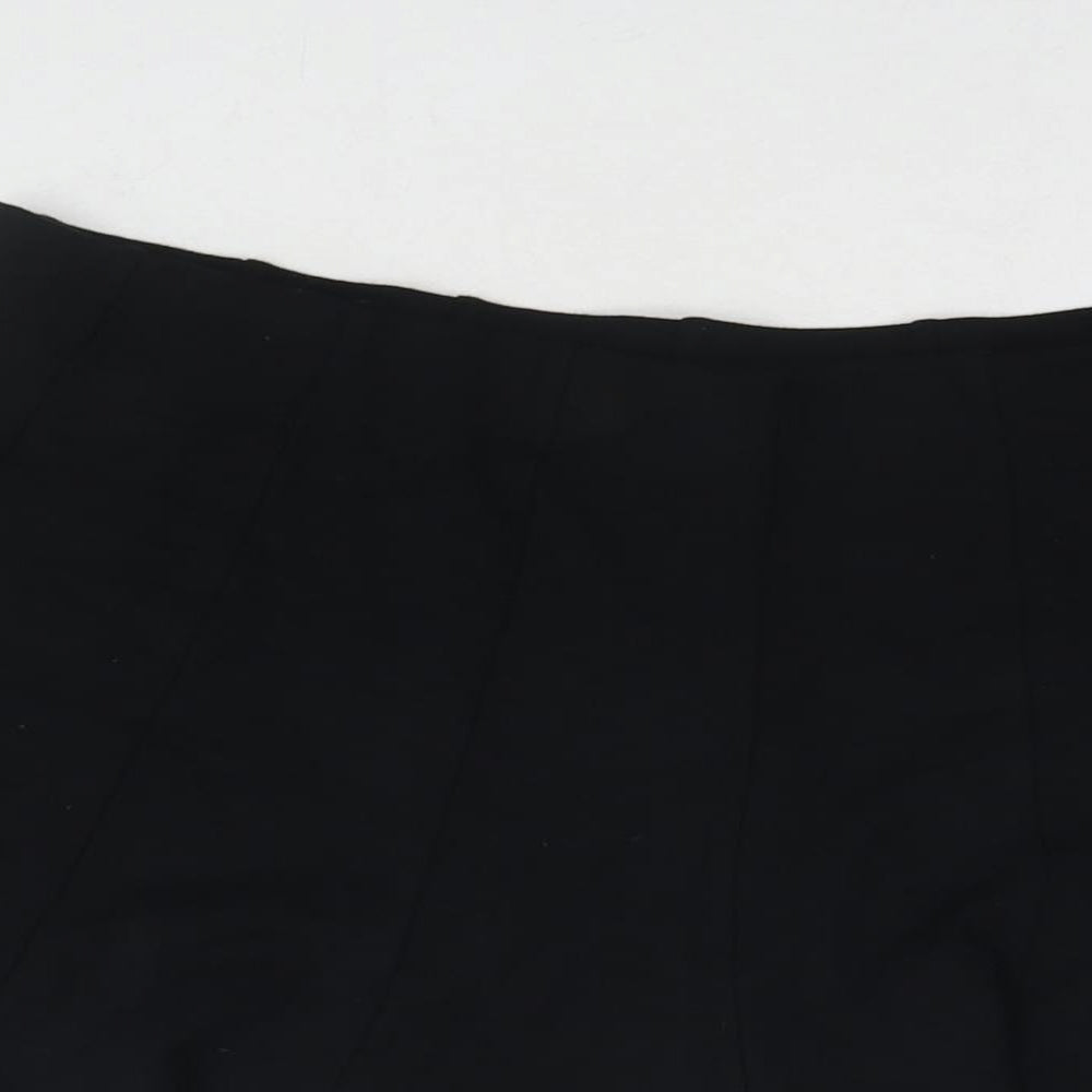 Marks and Spencer Womens Black Viscose Skater Skirt Size 16