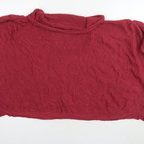 In the Style Womens Red Roll Neck Acrylic Pullover Jumper Size 14 - Size 14-16