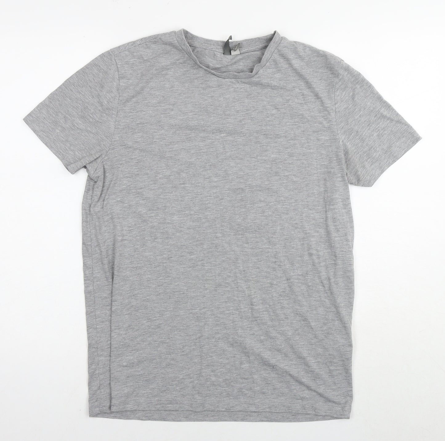ASOS Womens Grey Polyester Basic T-Shirt Size M Round Neck