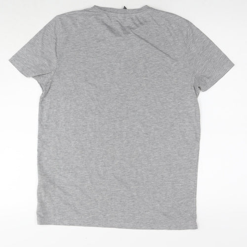 ASOS Womens Grey Polyester Basic T-Shirt Size M Round Neck