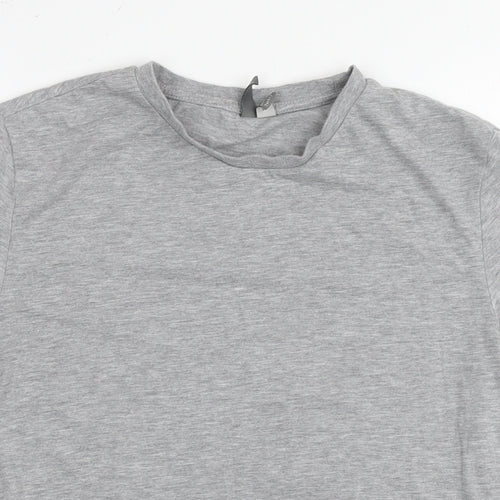 ASOS Womens Grey Polyester Basic T-Shirt Size M Round Neck