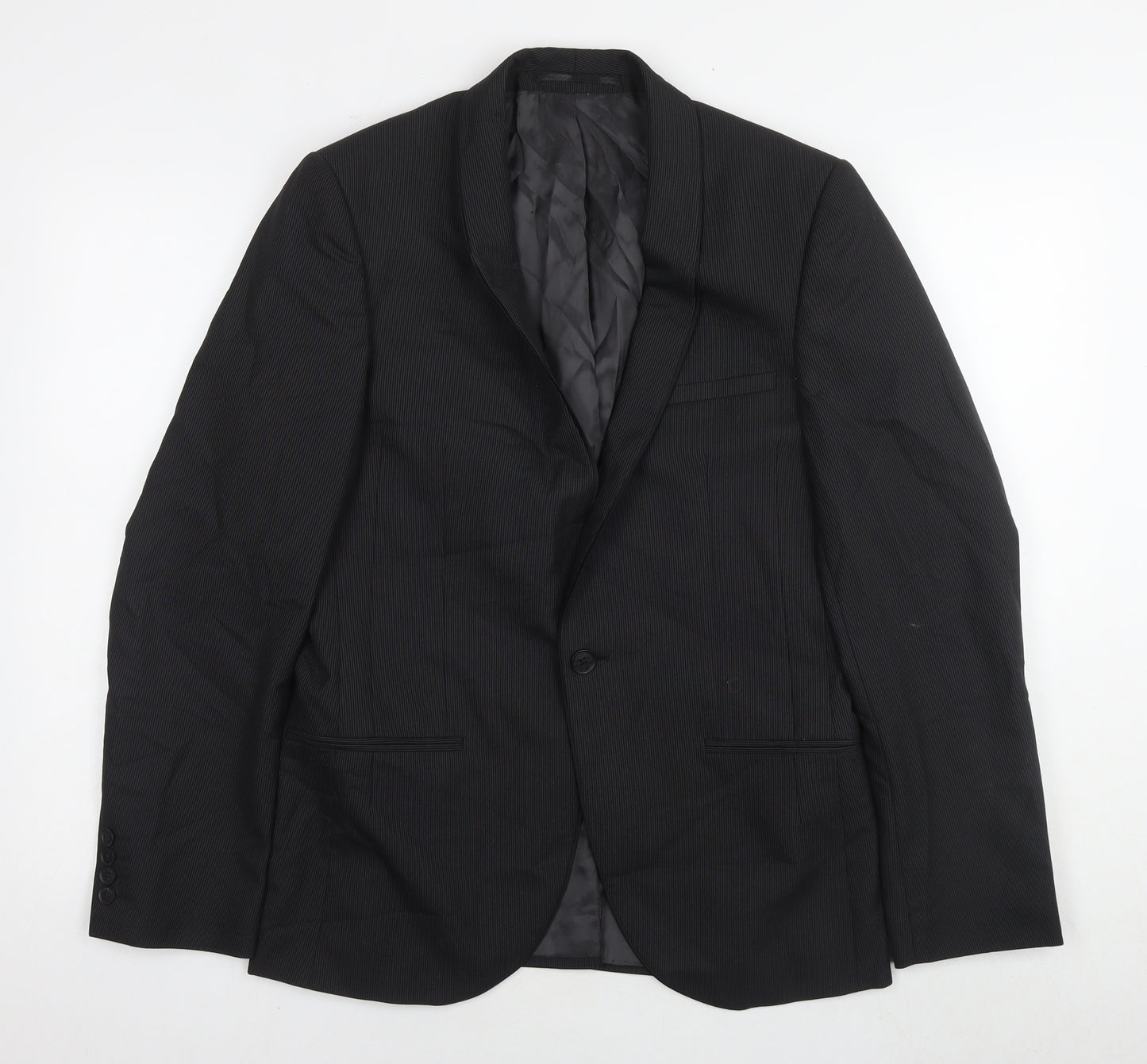 NEXT Mens Black Wool Jacket Suit Jacket Size 38 Regular