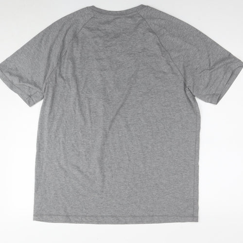 NEXT Mens Grey Cotton T-Shirt Size L Round Neck