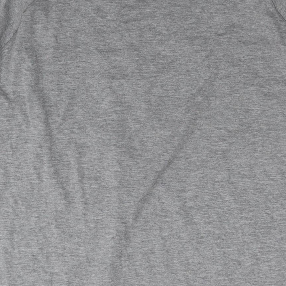 NEXT Mens Grey Cotton T-Shirt Size L Round Neck