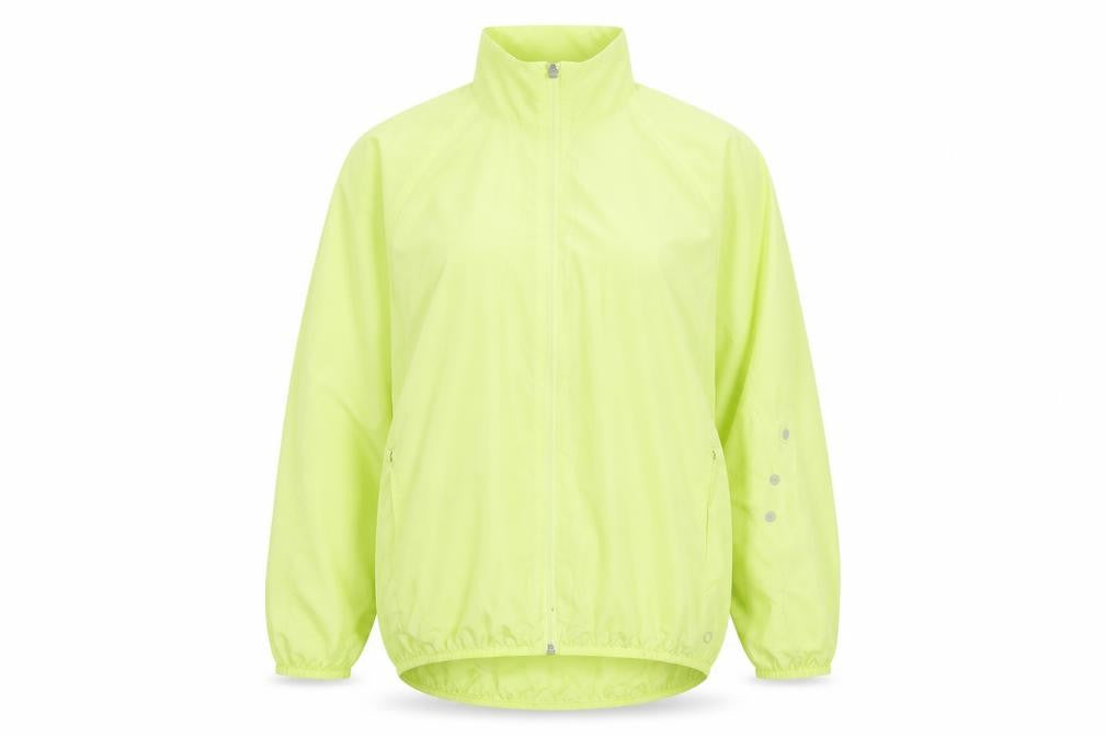 Front view of Marks & Spencer women’s yellow jacket, size UK 12, zip