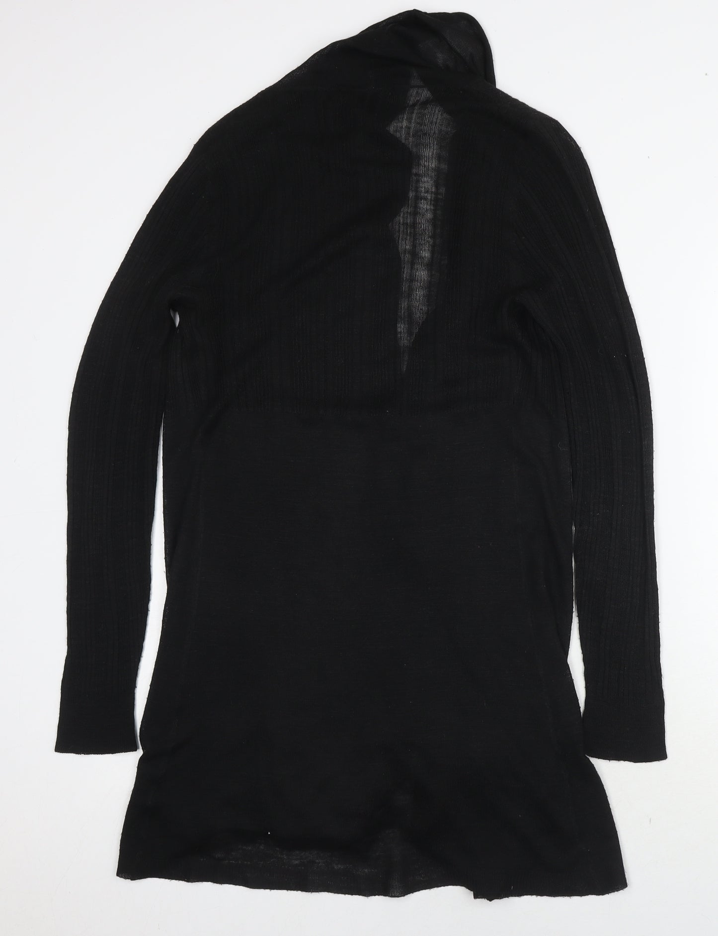 Marks and Spencer Womens Black V-Neck Polyester Cardigan Jumper One Size