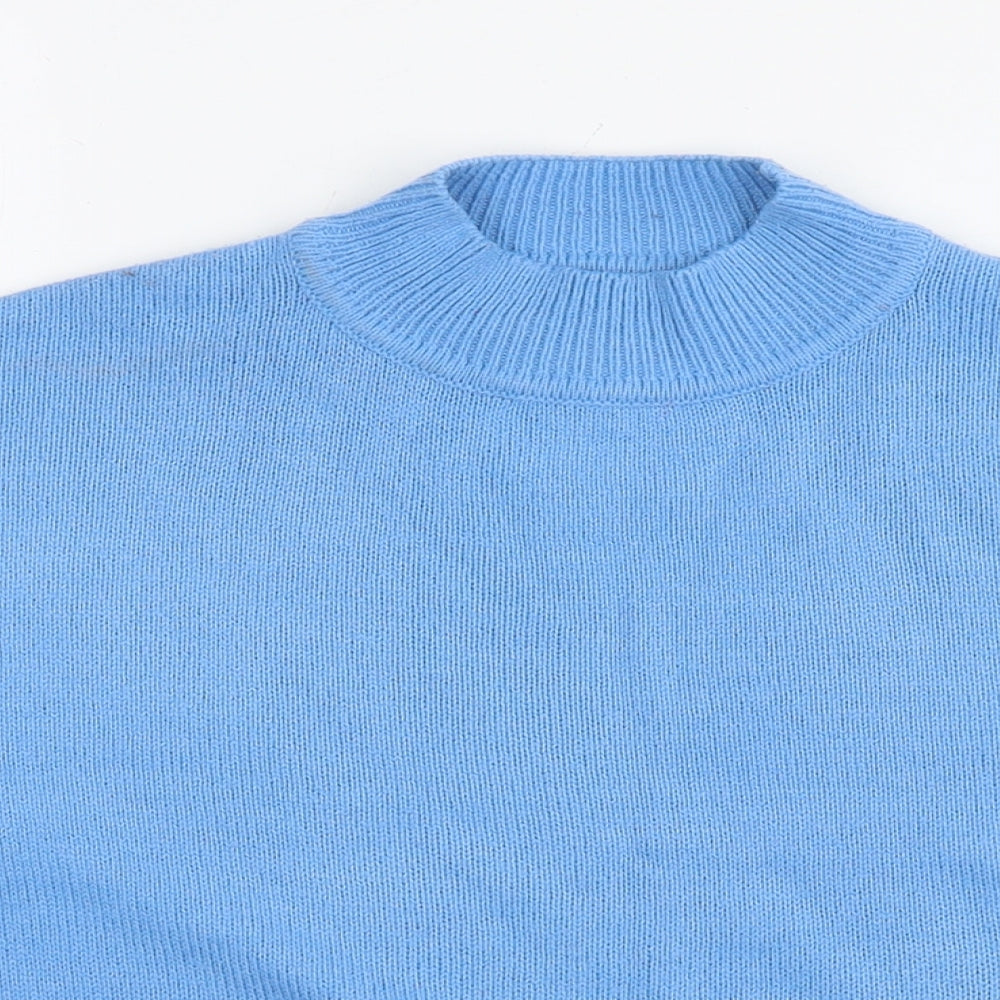 New Look Womens Blue Round Neck Polyester Pullover Jumper Size S