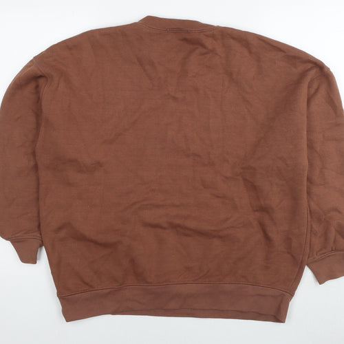 Zara Womens Brown Cotton Pullover Sweatshirt Size S Pullover